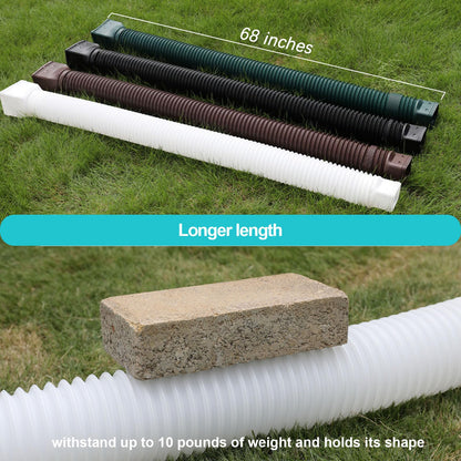 plusgutter White 1-Pack Rain Gutter Downspout Extensions Flexible, Drain Downspout Extender,Down Spout Drain Extender, Gutter Connector Rainwater Drainage,Extendable from 21 to 68 Inches