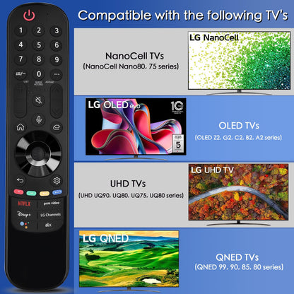 for TCL Google TV Remote, RC813 for Voice Replacement Control,for Android Mini-LED QLED 4K UHD Smart Television, with 6 Shortcut Buttons for NEIFLX/Prime/YouTube/TCL/Apple TV Buttons