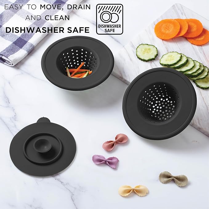 COOK WITH COLOR Kitchen Sink Strainer, Flexible Sink Strainer, Sink Drain