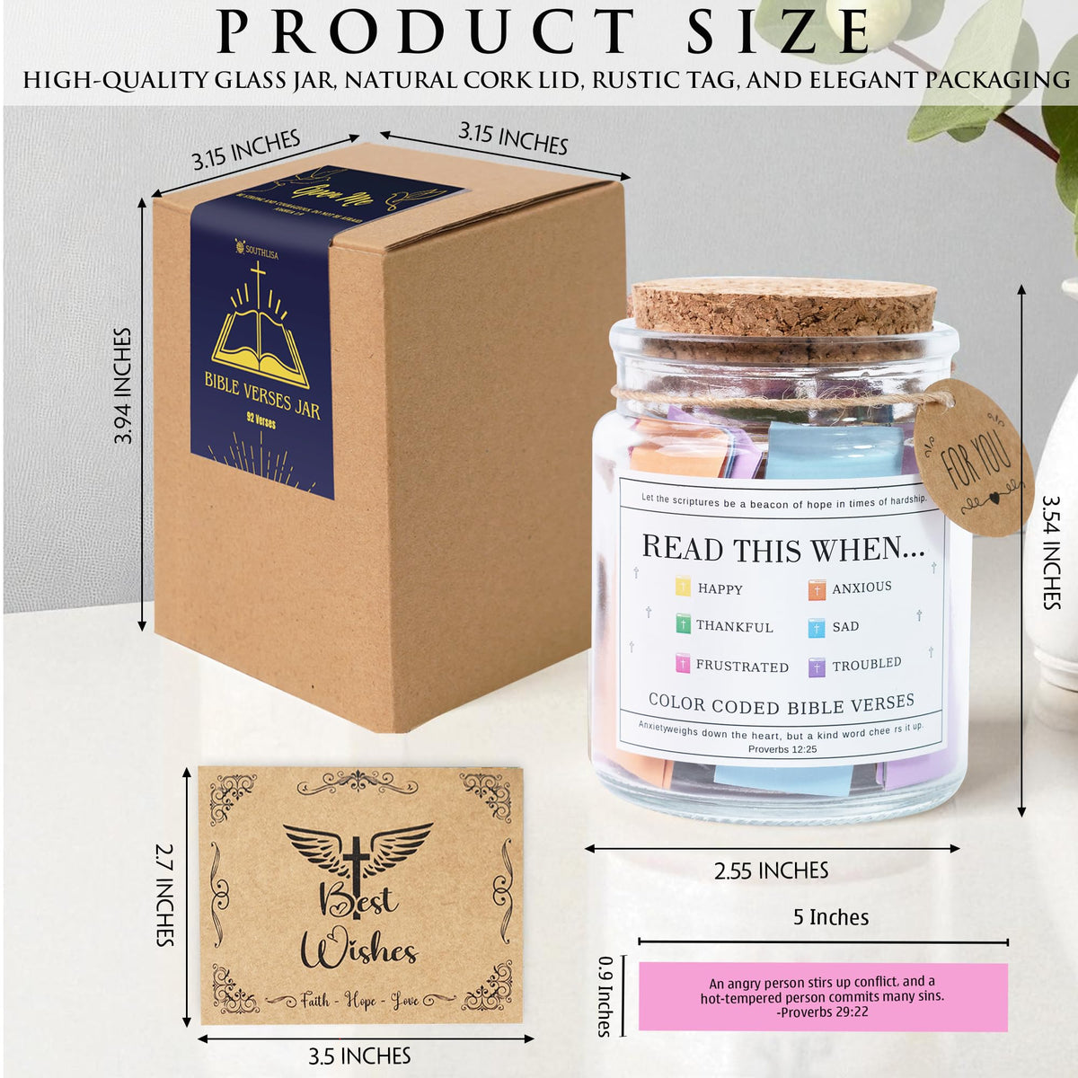 Read This When Bible Verses Jar – Mothers Day Gifts For Mom, Birthday, Christian Gifts for Women, Graduations Gift, Teacher Appreciation Gift