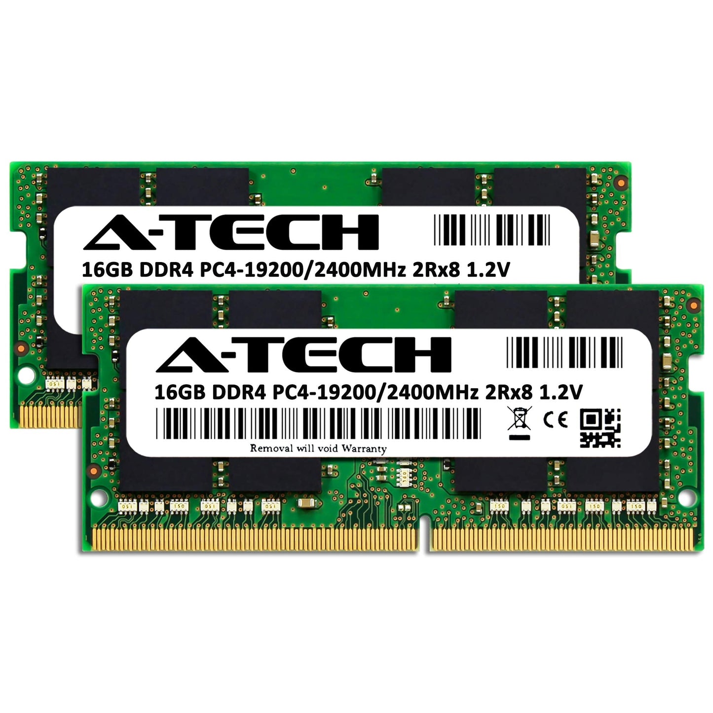 A-Tech 32GB Kit (2x16GB) RAM for QNAP TS-873AeU-RP NAS | DDR4 2400MHz PC4-19200 SODIMM 2Rx8 1.2V 260-Pin Non-ECC SO-DIMM Memory Upgrade