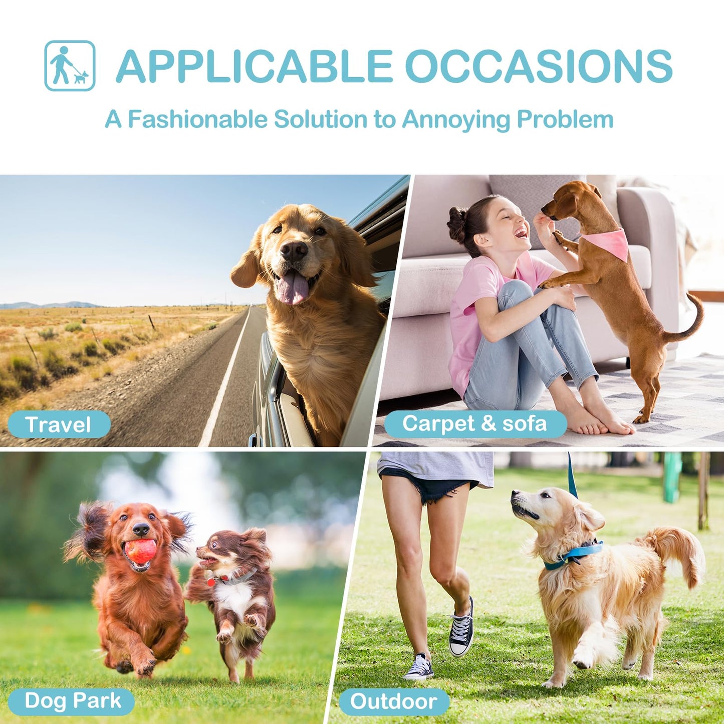 Avont 3 Pack Reusable Dog Diapers, Highly Absorbent Washable and Eco-Friendly Sanitary Wraps Panties for Female Pets -3 Black(L)