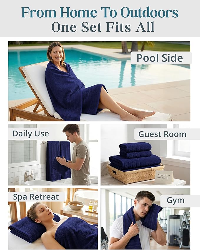 Casa Platino 100% Cotton Bath Towels