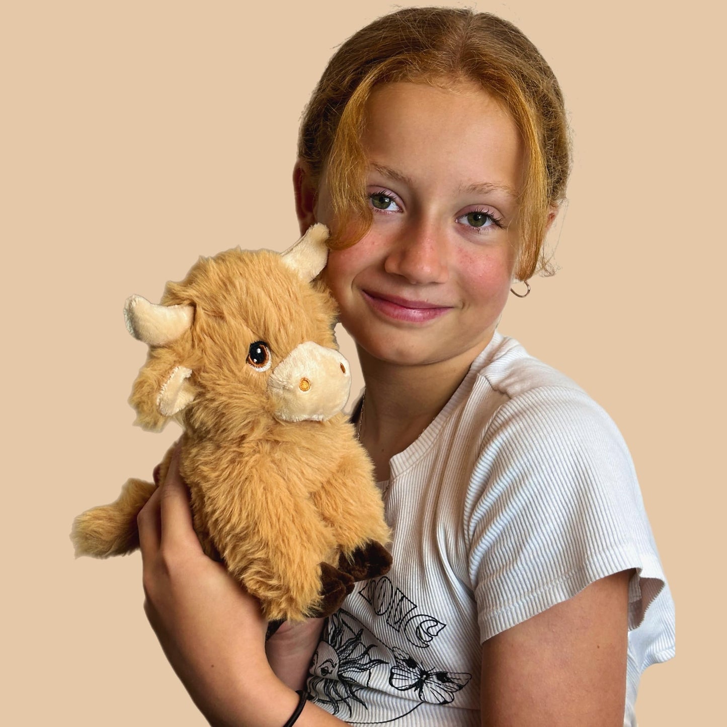 Deluxe Paws Plush Cuddly Soft Eco Toys 100% Recycled (Shaggy Highland Cow)