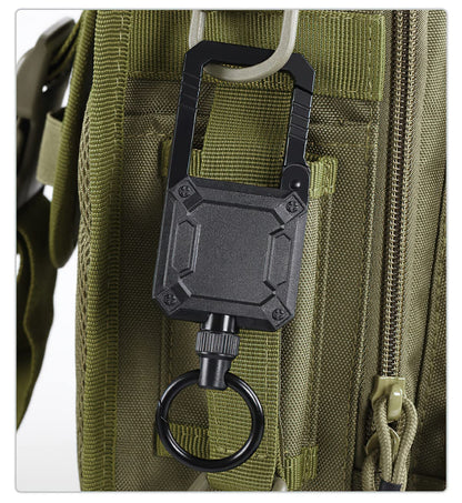 Magnetic Retractable Keychain with Gift box, Heavy Duty Carabiner Key chain with 25" Cord, Up to 50 oz Keys and Tools, Gift for Birthdays Christmas Father's Day Valentine's Day