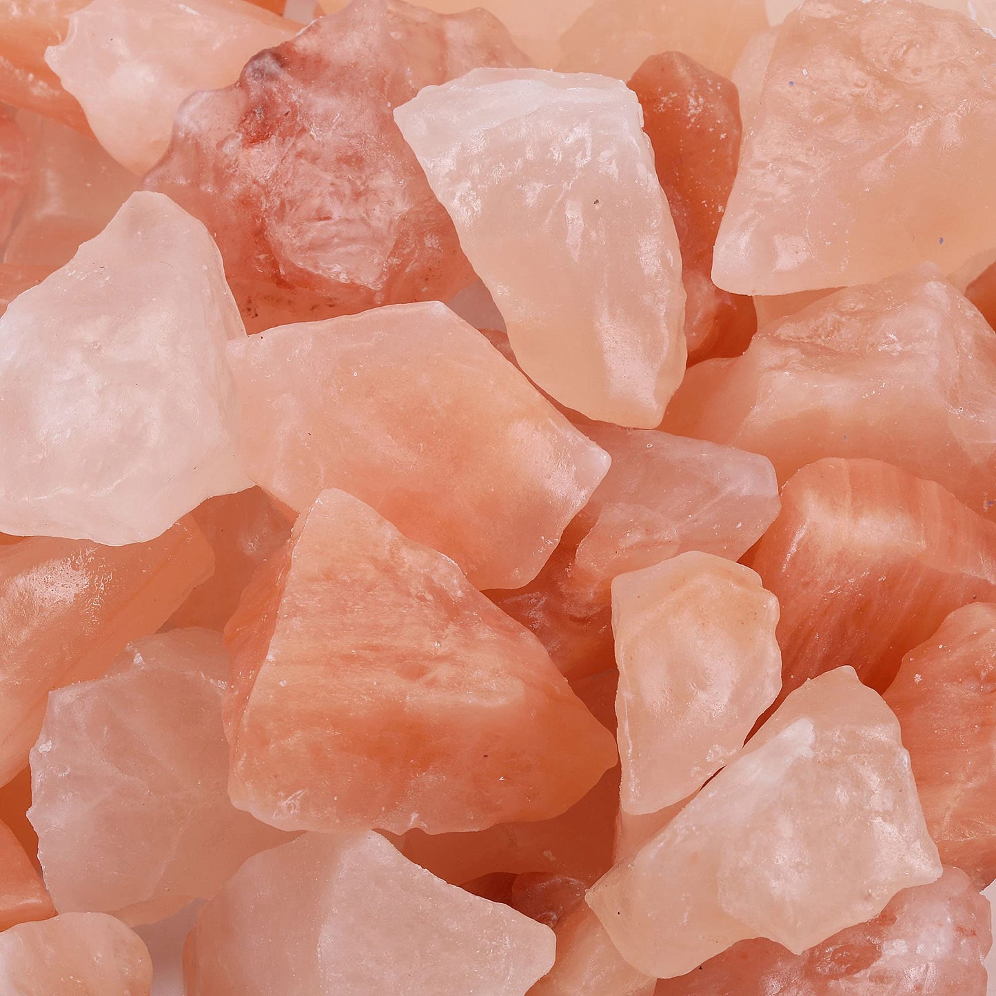 Jovivi Bulk Himalayan Salt Crystals Rough Healing Stones 1" Large Natural Raw Rocks for Tumbling, Cabbing, Decoration, Wire Wrapping, Wicca & Reiki - 0.5 lb