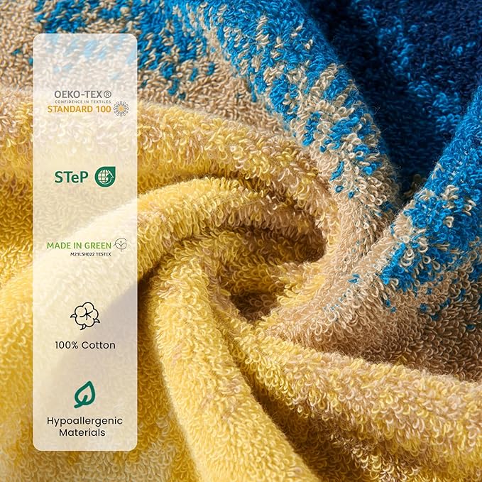 SEMAXE 12-Piece Family Bathroom Towel Set