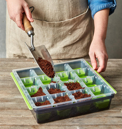 Burpee SuperSeed Seed Starting Tray | 16 XL Cell | Reusable & Dishwasher Safe | for Starting Vegetable Seeds, Flower Seeds & Herb Seeds | Indoor Grow Kit for Deep-Rooted Seedlings, Green