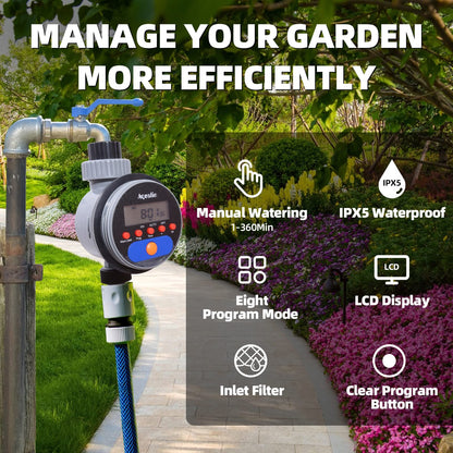 Aqualin Hose Water Tap Timer Garden Irrigation System Controller Watering Computer Waterproof