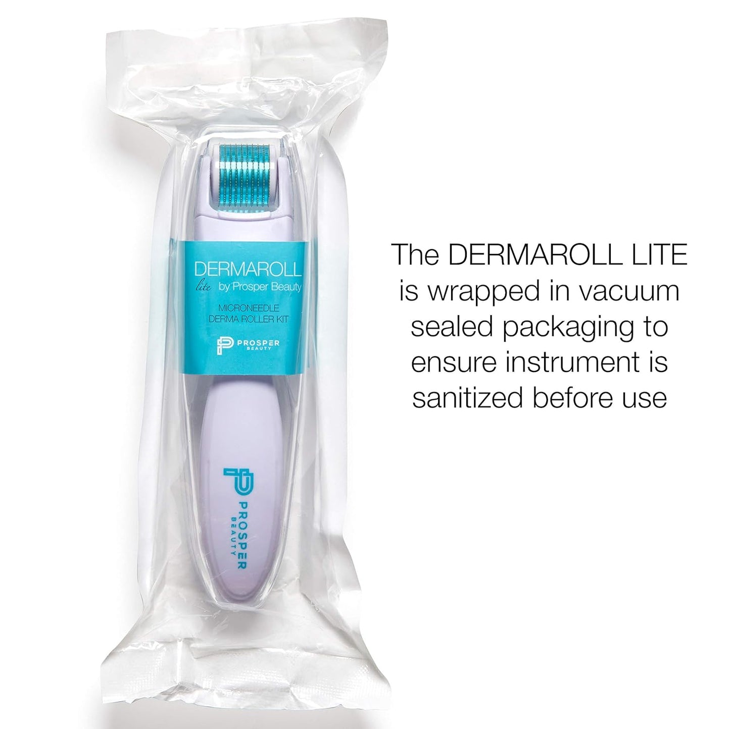 Derma Roller Microneedle Kit [DERMAROLL LITE 0.25mm by Prosper Beauty] Face Roller with Replaceable Head Exfoliation Microdermabrasion Micro Derma Skin Care Tool Dermaplaning Microneedling