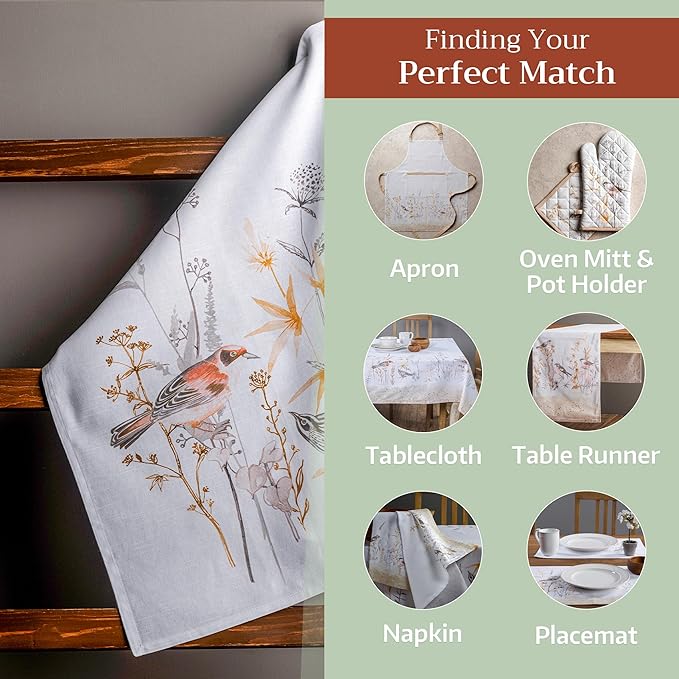 Maison d' Hermine Kitchen Towels Set of 3 100% Cotton 27.50" x 20" Reusable