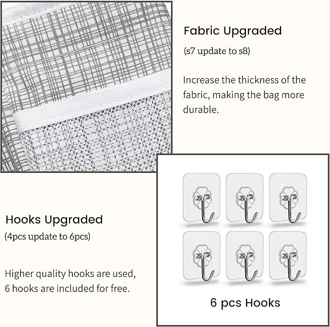 2pcs 3-pockets Large Wall Hanging Organizer Bag, Linen Fabric Door Hanging