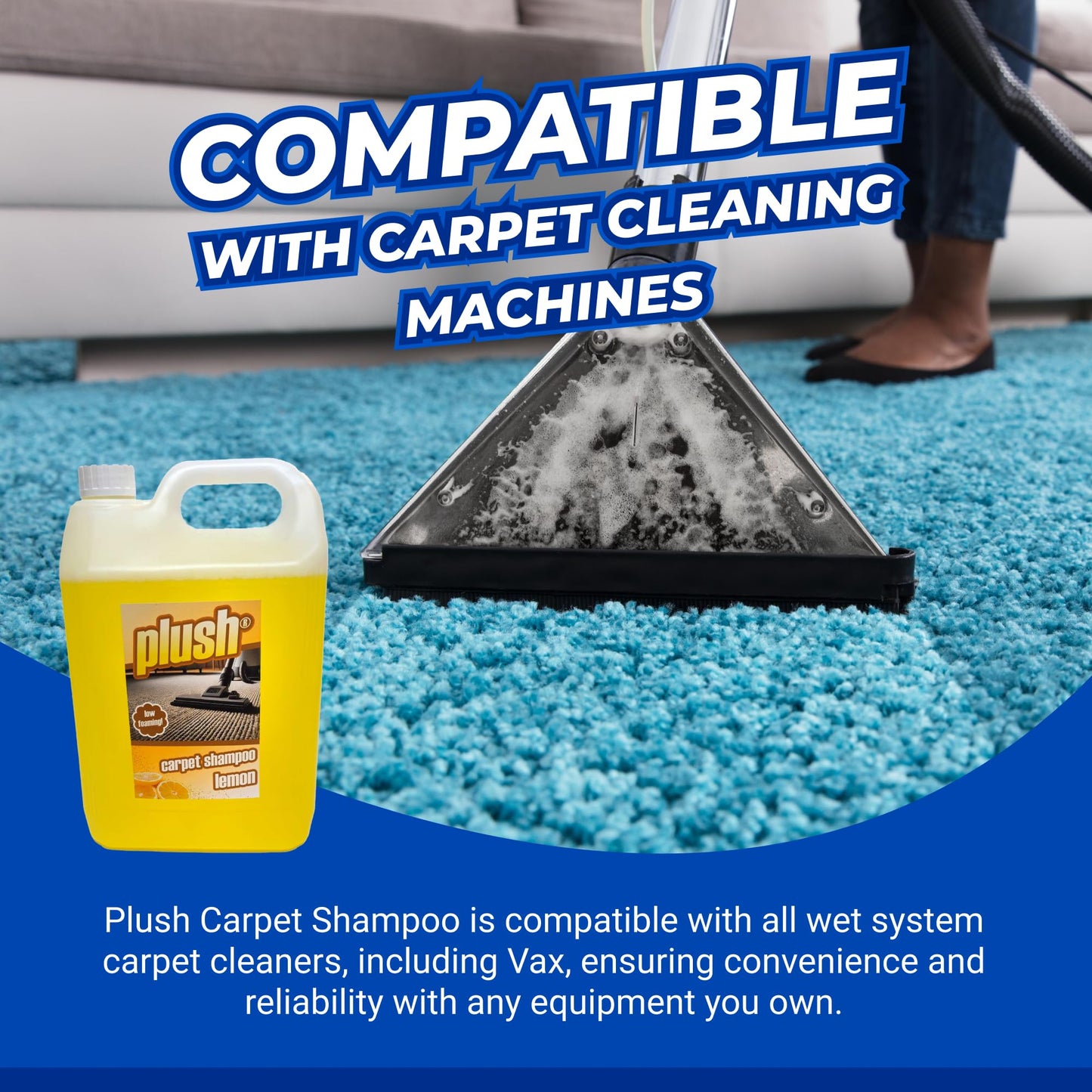 Carpet Shampoo Cleaner & Odour Deodoriser 5L Plush (BUBBLEGUM)
