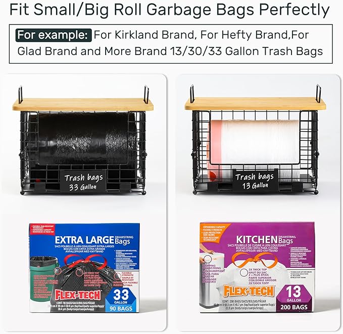 1 Pack Stackable Storage Trash Bag Baskets