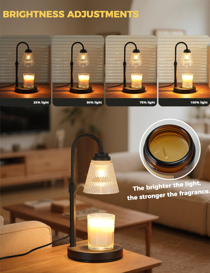 QUTADI Candle Warmer Lamp with Timer Dimmer, Birthday Gifts for Mom Women Friend Sister, House Warming Gifts, Wax Melt Warmer, Office Apartment Dorm Room Home Decor