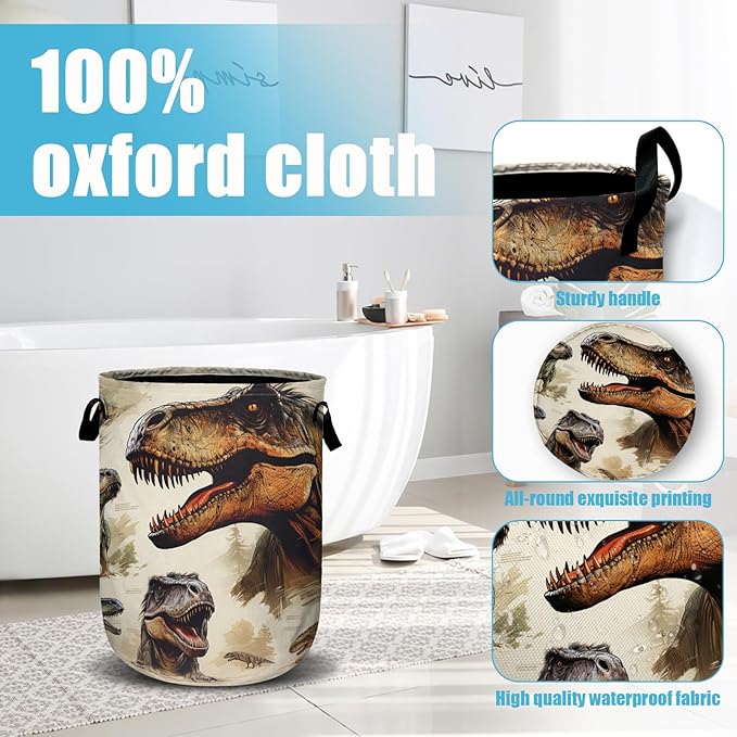 Dinosaur Laundry Basket, Laundry Hamper Collapsible Oxford Cloth