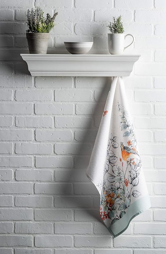 Maison d' Hermine Kitchen Towels Set of 3 100% Cotton 20" x 27.5" Reusable