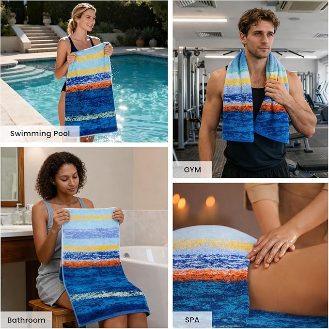 SEMAXE 12-Piece Family Bathroom Towel Set