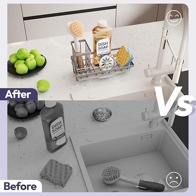 SWTYMIKI Sink Caddy Sponge Holder