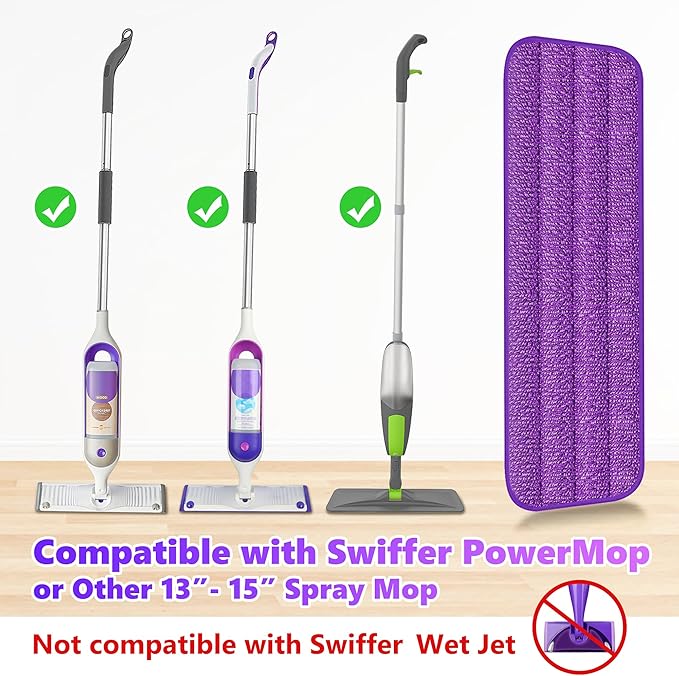 18 Pack Reusable Mop Pads Compatible