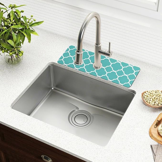 Kitchen Sink Splash Guard 2 PCS 14.7 Inch Sink Faucet Mat Splash Guard