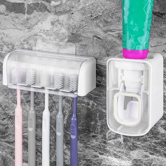 5 Slots Wall Mount Toothbrush Holder