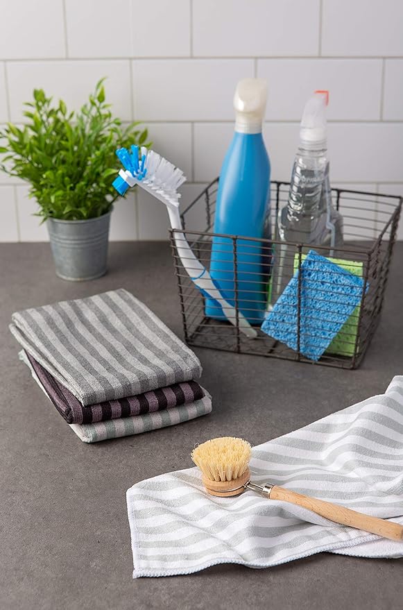 DII Cleaning Collection Multi-Purpose Microfiber, Dishtowel Set