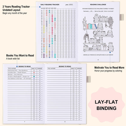 Comkiso Reading Journal for Book Lovers - 75 Book Journal Reading Log for Book Tracking, A5 Linen Book Review Journal with TBR Tracker List, Ratings, Challenges, Prompts, and Index - Beige