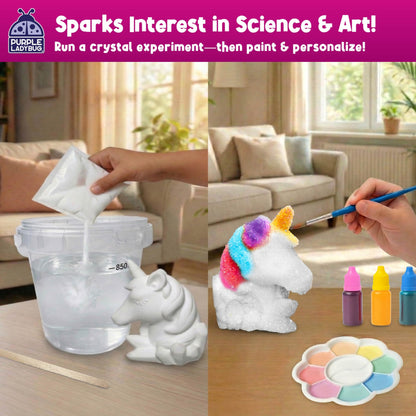 Crystal Growing Kit-Birthday Gifts for Kids Ages 8 9 10 11 12, Crystal Making Experiment for Girls, Grow Your Own Unicorn Crystal, STEM Kit for Girls, Fun Summer Vacation Science Activity for Kids