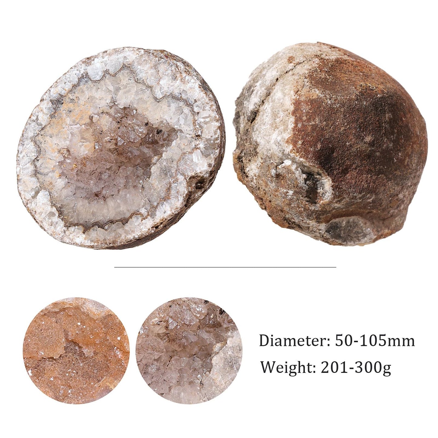 Sportmusies Irregular Natural Geode Agate Crystal Cluster Mineral Specimen Desk Shelf Home Decoration, Reiki Healing Yoga Oil Diffuser Stone, 1.97-4.13 inches