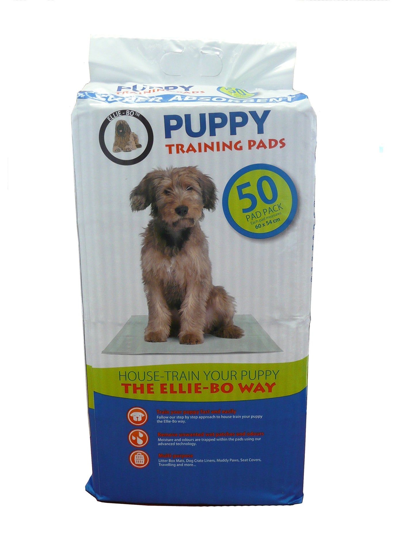 50 x Super Absorbent Puppy Training Pads with Active Charcoal and Super Absorbent Polymer Technology (1-Pack)