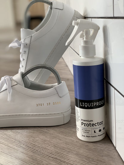 Liquiproof LABS Premium Protector Spray 250ml long lasting waterproof and stain protection for leather, suede, nubuck, sheepskin and fabrics. For shoes handbags trainers boots clothes