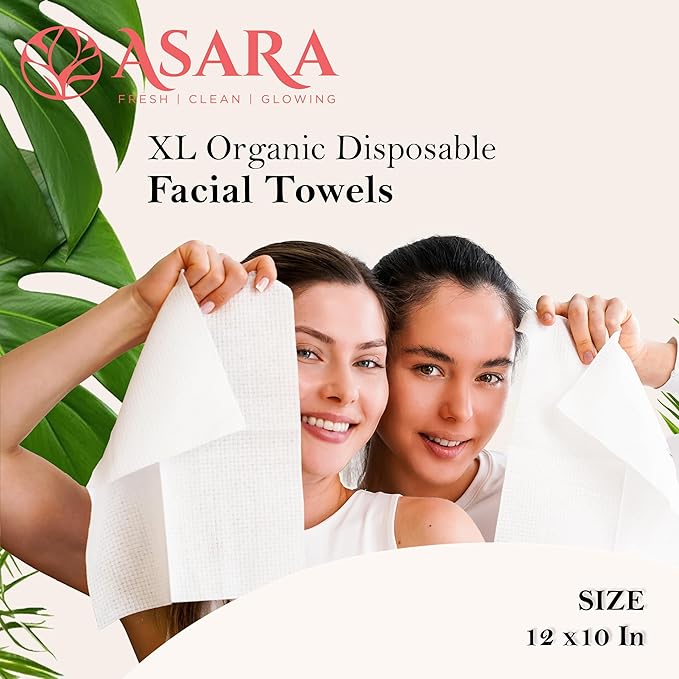 Clean Face Towels Disposable XL Facial Wipes | Add Water As a Makeup Remover |