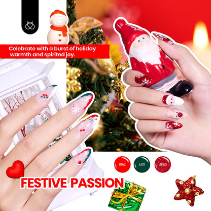 Beetles Gel Nail Polish Kit with U V Light - 80Pcs Fall Nail Fest Color Enchantment 55 Colors Gel Polish Starter Kit with Base Top Coat DIY Nails Stickers Manicure Tools Gift for Women Teens Girls
