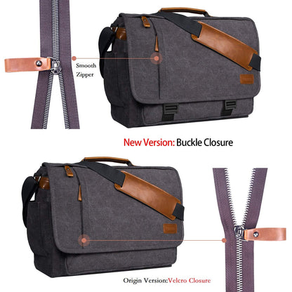 Estarer Laptop Messenger Bag 17 -17.3 Inch Mens Satchel Shoulder Bag for Work