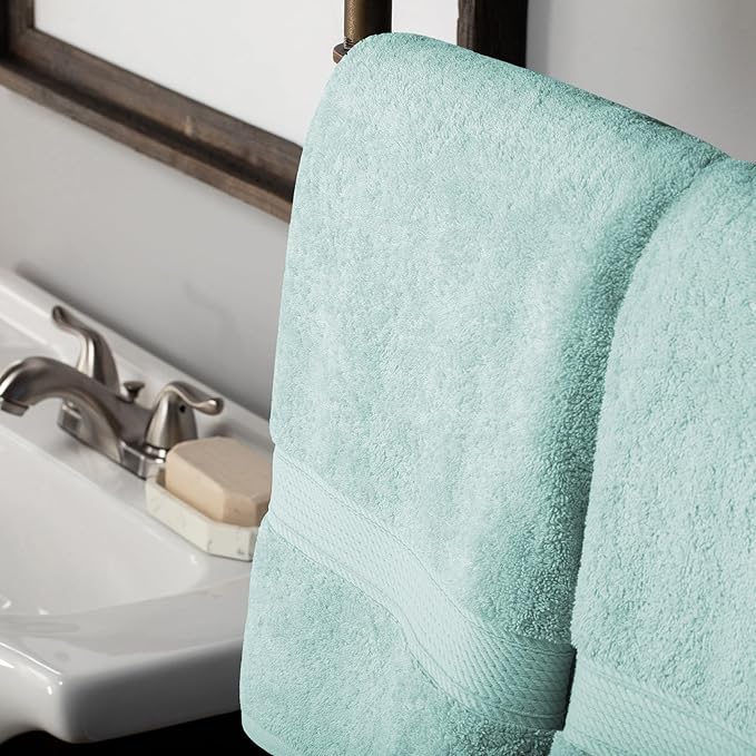 SUPERIOR Egyptian Cotton Pile 10 Piece Towel Set, Includes 2 Bath, 4 Hand