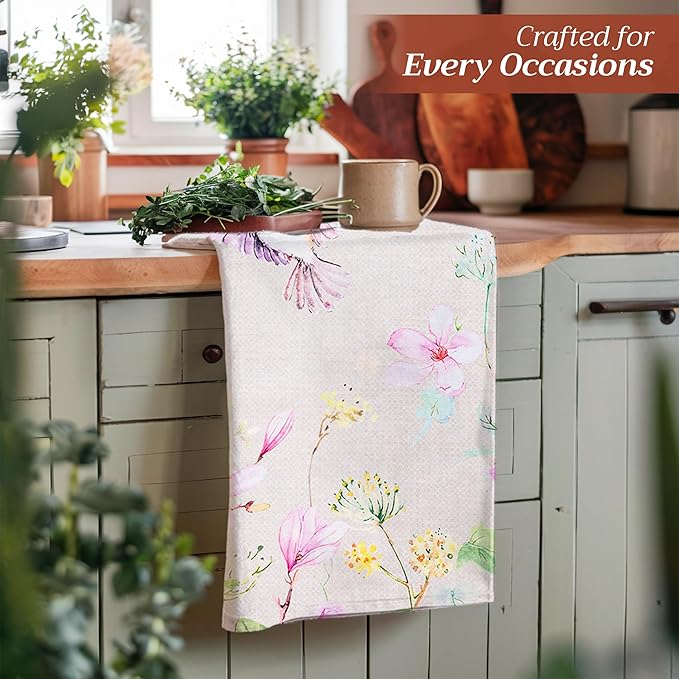 Maison d' Hermine Kitchen Towels Set of 3 100% Cotton 27.50" x 20" Reusable