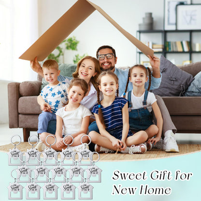 Jingmore 30 Pcs New Home Keychains Bulk Estate Agent Gifts Guests Bottle Opener House Keyrings Housekeeping Gift Housewarming Favors