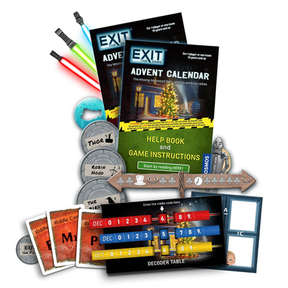 EXIT: The Game - Advent Calendar - The Missing Hollywood Star | Christmas | Calendar | Advent | Mystery Game | Family Activity | Ages 10+