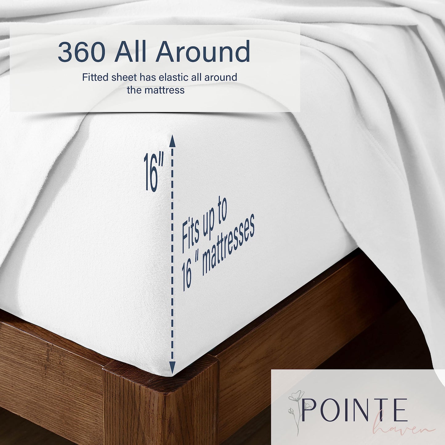 Pointehaven Heavy Weight 100-Percent Cotton Flannel 1 pc, Queen Sheet Set, Chocolate