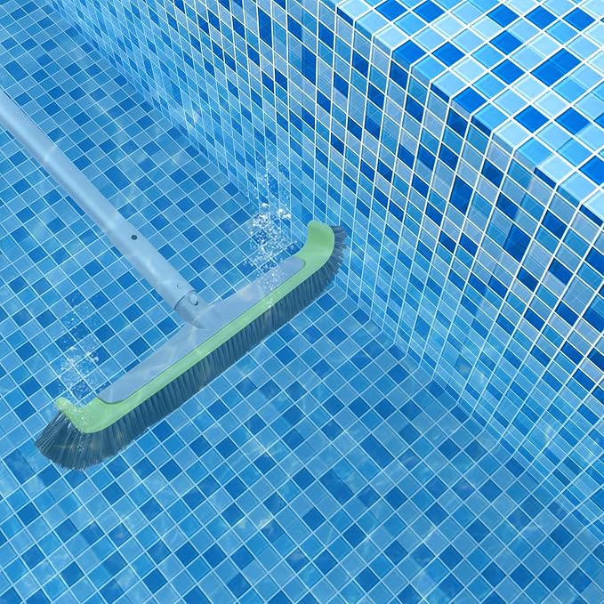 Sepetrel 17.5" Pool Brush Head for Cleaning Walls, Heavy Duty Inground/Above