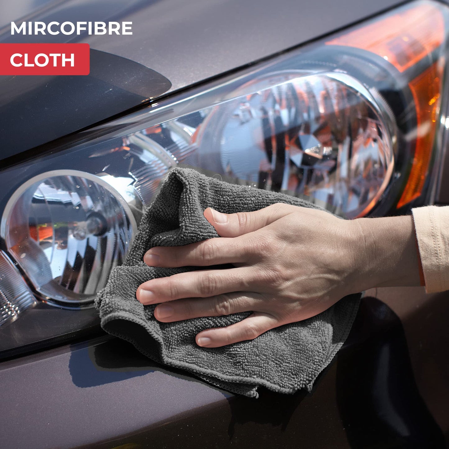 GADLANE 9 Piece Car Cleaning Kit With Storage Bag Includes Upholstery Brush, Detailing Brush, Microfibre Pad, Microfibre Cloth, Wheel Brush, Drying Towel, Glass Cloth, Mitt, Microfibre Duster