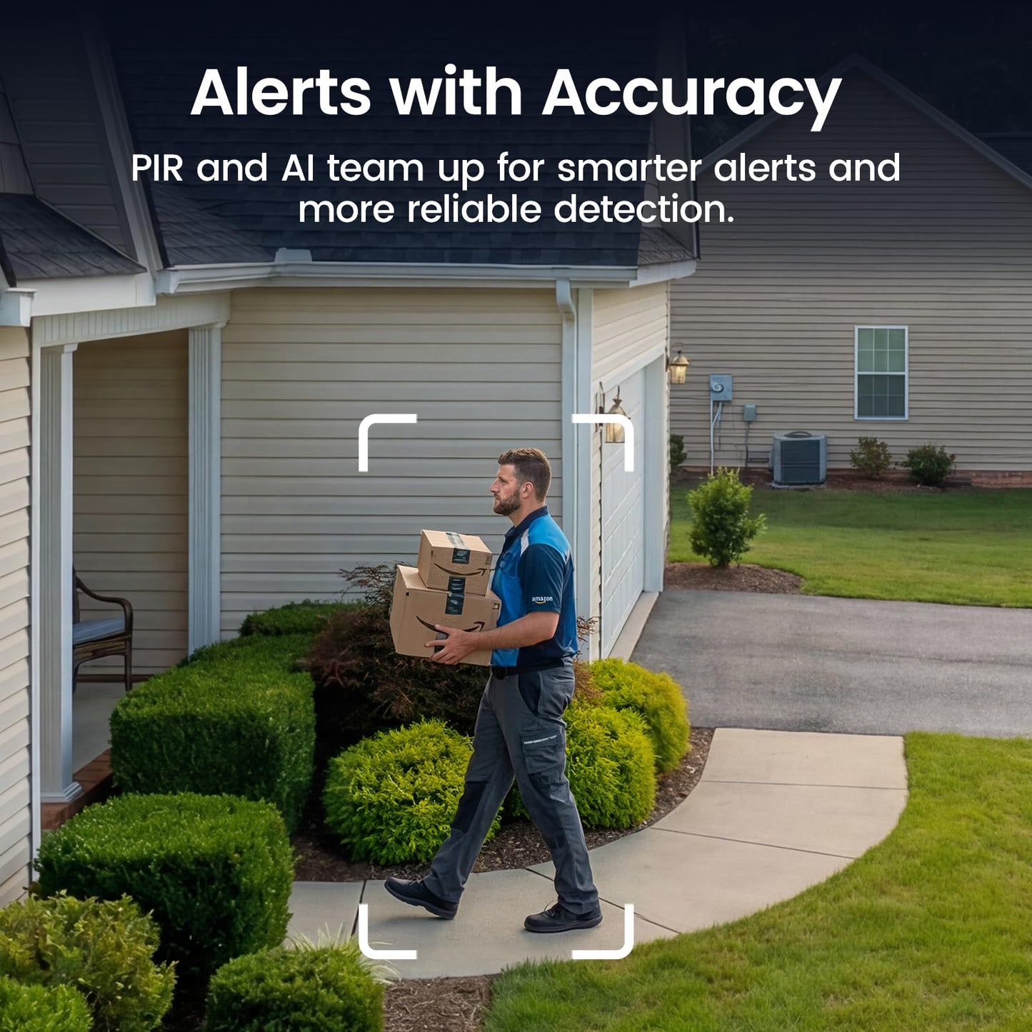 aosu Solar Security Cameras Wireless Outdoor, 2K HD Home Security Camera System, PIR + AI Human Detection, Color Night Vision, Easy to Set Up, Local Storage, No Subscription Required, 6-Cam Kit