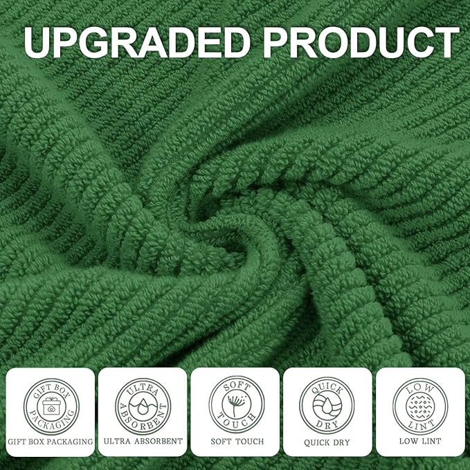 VOOVA & MOVAS Green Washcloths, Wash Cloths