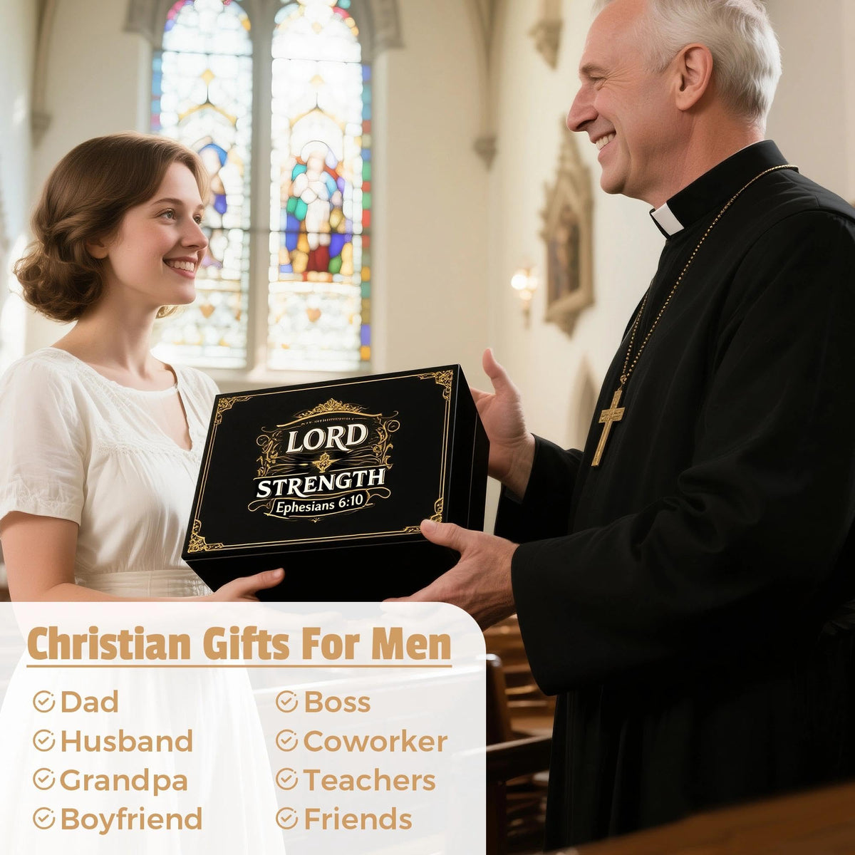 Christian Gifts for Men Faith Based Spiritual Stuff Religious Basket Catholic Present Baptism Gifts Pastor Appreciation Gift Set Christian Accessories for Men with Bible Verse Keychain Mug Socks