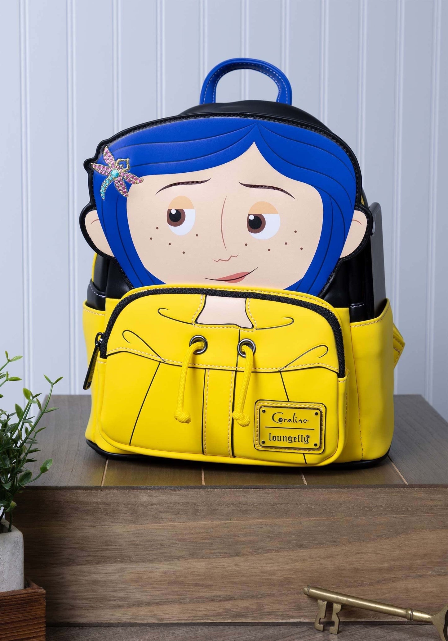 Loungefly Laika Coraline Raincoat Cosplay Womens Double Strap Shoulder Bag Purse