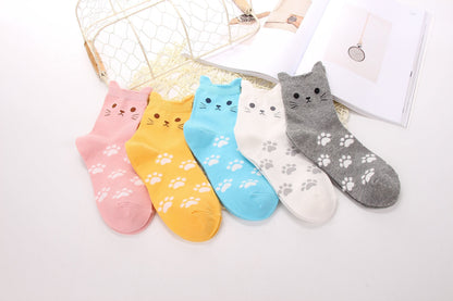 Jeasona Women's Cute Socks Cat Gifts for Women Fun Animals Funny Funky Cotton