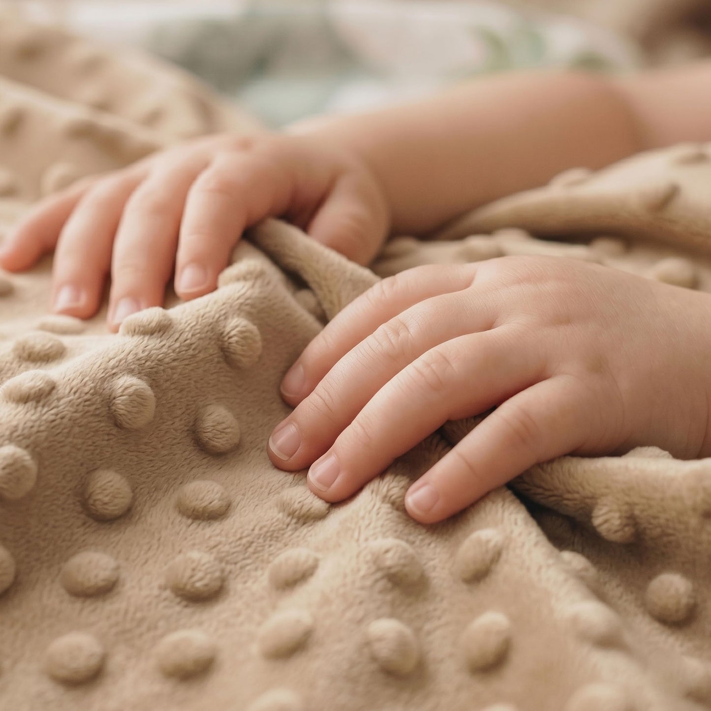 CIVARUA KIDS Baby Blankets for Boys Girls, Super Soft Nursery Minky Blanket Neutral with Print Brown Savanna Elephant and Cozy Raised Dotted Fleece Backing, 30 x 40 Inch Double Layer Bed Throws