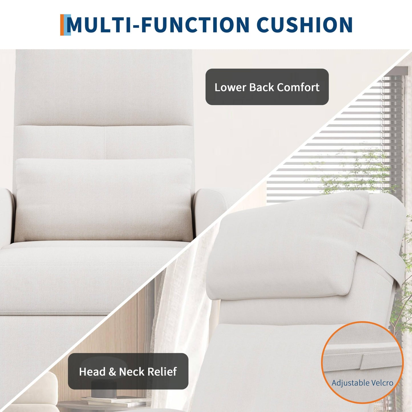 Garvee Power Recliner Chair, Adjustable Electric Recliner Ergonomic Overstuffed Single Sofa, Padded Seat, Side Pockets and USB Port, Home Theater Seating for Living Room