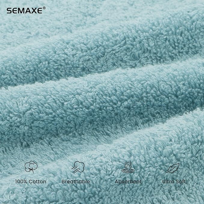 SEMAXE 6-Pack Blue Hand Towels
